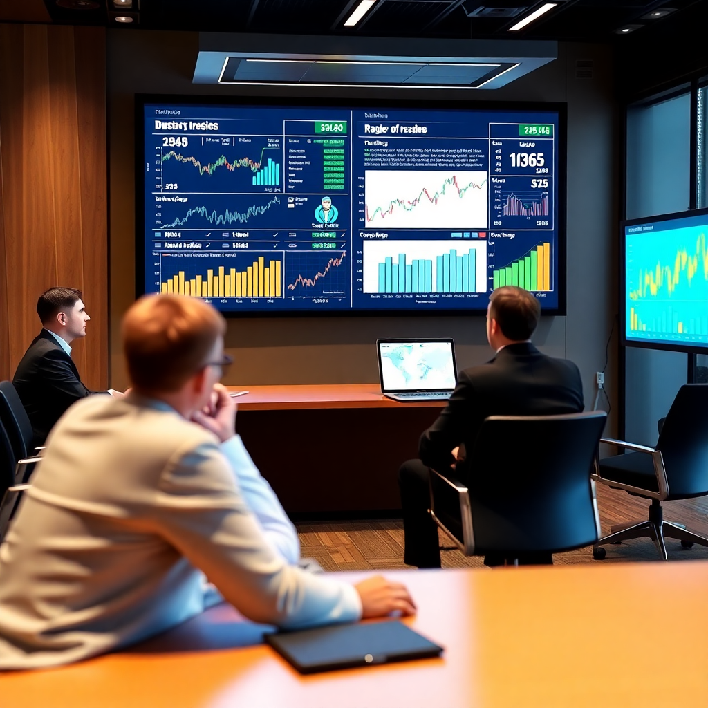 modern tech office workspace with employees collaborating